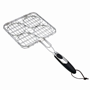 Suport carne hamburger pentru gratar KLUGMEISTER KY5223H, otel inoxidabil, maner termoizolant
