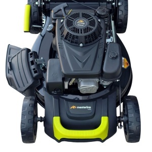 Masina autopropulsata pentru tuns gazonul Mesterino Tools MTBJXPM51N-224 cu motor LONCIN 224cc, 6.1CP, diametru taiere 508mm/20inch, 8 inaltimi de taiere, roti fata 8 inch, roti spate 11 inch, sac colector 60l colectare, evacuare lateral si mulcire - Img 9