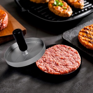 Presa pentru hamburger din aluminiu KLUGMEISTER KY1280HP, baza de plastic cu maner - Img 3