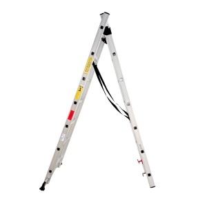 Scara combinata din aluminiu 2X7 trepte, MESTERINO TOOLS MTJL206-2X7, 3.22 metri, greutate maxima suportata 115 kg - Img 3