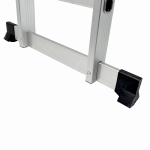Scara multifunctionala din aluminiu cu balama MESTERINO TOOLS JL-201-4X4, 4.7 metri, 4x4 trepte, greutate maxima 150 kg - Img 4