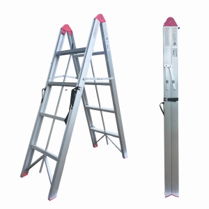 Scara pliabila ultracompacta din aluminiu MESTERINO TOOLS JL-308(2x4), 142x113x44 cm