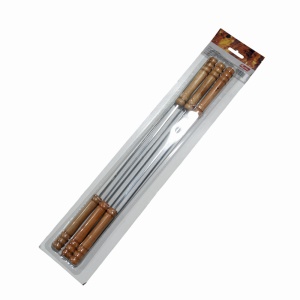 Set frigarui pentru gratar 6 piese KLUGMEISTER KY3931, material inox, maner de lemn - Img 2