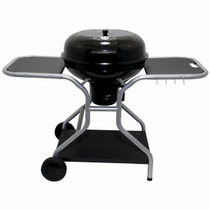 Gratar pe carbuni KLUGMEISTER KY22020T, material otel, cu capac si roti de deplasare, inaltime gatire 78 cm, dimensiuni 133x67x98 cm