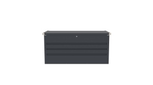 Lada pentru depozitare gradina metalica, KLUGMEISTER Max B, dimensiuni 132x61x62 cm, culoare Gri - Img 2
