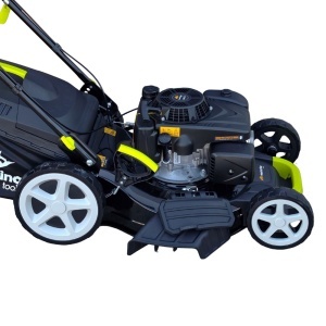 Masina autopropulsata pentru tuns gazonul Mesterino Tools MTBJXPM51N-224 cu motor LONCIN 224cc, 6.1CP, diametru taiere 508mm/20inch, 8 inaltimi de taiere, roti fata 8 inch, roti spate 11 inch, sac colector 60l colectare, evacuare lateral si mulcire - Img 6