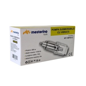 Pompa submersibila cu vibratii MESTERINO TOOLS MT-VMP60-2, 280 W, 1100 l/h, adancime maxima 5 m, cablu 10 m - Img 4