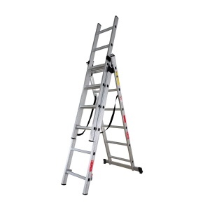Scara combinata din aluminiu 3X6 trepte MESTERINO TOOLS MTJL207-3X6, 3.4 metri, greutate maxima suportata 115 kg - Img 3