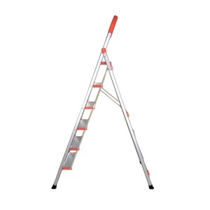 Scara pliabila din aluminiu tip D MESERINO TOOLS MTJL-301-6T, 6 trepte, 1.9 metri, greutate maxima suportata 120 kg - Img 2