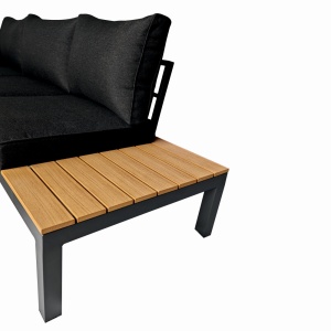 Set mobilier terasa/gradina premium din aluminiu si polywood KLUGMEISTER KJF4313, 4 piese (perne incluse), culoare gri - Img 4