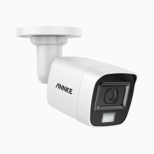 Sistem performant de supraveghere video ANNKE DW81KN+CR1CV*8, DVR 8 canale hibrid, 8 camere tip Bullet interior/exterior, 5MP, Ultra HD/2k+, lumina duala IR si alba, vedere nocturna, audio, rezistent la intemperii - Img 3
