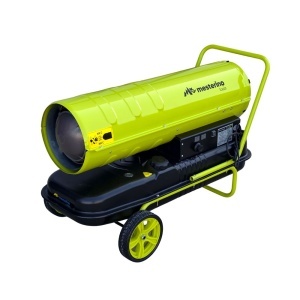 Tun de caldura pe motorina 100KW Mesterino tools MTRY-100, putere ventilator 340W, volum de aer: 1300m3/h, capacitate rezervor combustibil: 46l