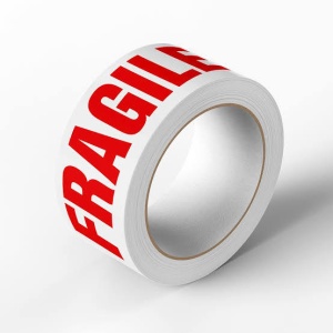 Bandă adezivă acrilică „FRAGILE”