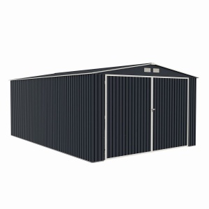 Garaj / depozit metalic MESTERINO S1004-C, gri/bej, 380x540x232 cm, cu usa dubla - Img 3