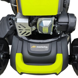 Masina autopropulsata pentru tuns gazonul Mesterino Tools MTBJXPM46N-169 cu motor QL170, 4CP, diametru taiere 457mm/18inch, 8 inaltimi de taiere, roti fata 8 inch, roti spate 11 inch, sac colector 60l colectare, evacuare lateral si mulcire - Img 4