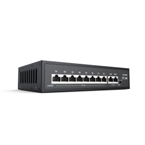 Switch performant ANNKE SW014, PoE, 8 porturi 10/100 Mbps + 2 porturi Uplink, suport VLAN și transmisie 250m, montaj birou/perete - Img 4