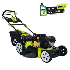 Masina tuns iarba/gazon autopropulsata MESTERINO BJXPM53-224, motor LONCIN 4 timpi, 6.1 cai, sasiu metal, latime taiere 53 cm, 8 nivele de taiere, sac colector 60 litri, evacuare lateral si mulcire - Img 2