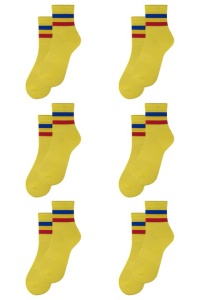 Set 6 perechi sosete medii sport semi-flausate pe talpa barbati, Overall, Tricolor - Img 3