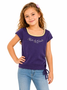 Tricou fete casual cu șnur lateral Rudolfa