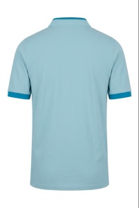Tricou Polo Regular Fit din 100% bumbac pique cu detalii contrastante si detaliu de logo la terminatie, Kappa, Logo Neon - Img 2