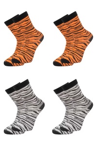 Set 4 perechi de sosete din bumbac pieptanat si lycra cu motive colorate dama, Overall, Eco Lycra - Img 4