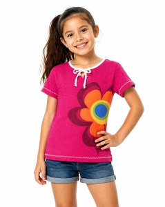 Tricou copii cu imprimeu floral multicolor Dach
