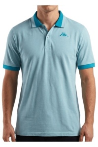 Tricou Polo Regular Fit din 100% bumbac pique cu detalii contrastante si detaliu de logo la terminatie, Kappa, Logo Neon - Img 3