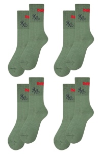 Set 4 perechi sosete lungi OVERSAFE Vanatoare si Pescuit cu talpa dubla din bumbac pieptanat, Overall,