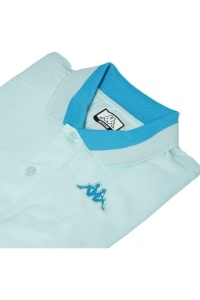 Tricou Polo Regular Fit din 100% bumbac pique cu detalii contrastante si detaliu de logo la terminatie, Kappa, Logo Neon - Img 4