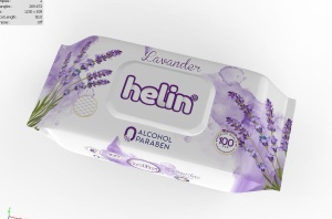 HELIN SERVETELE 100 BUC/PCHT LAVANDA