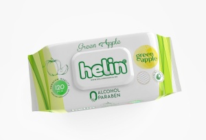 HELIN SERVETELE 120 BUC/PCHT GREEN APPLE