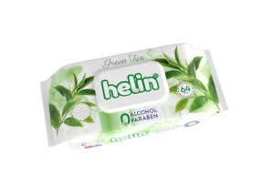 HELIN SERVETELE UMEDE 64 BUC GREEN TEA