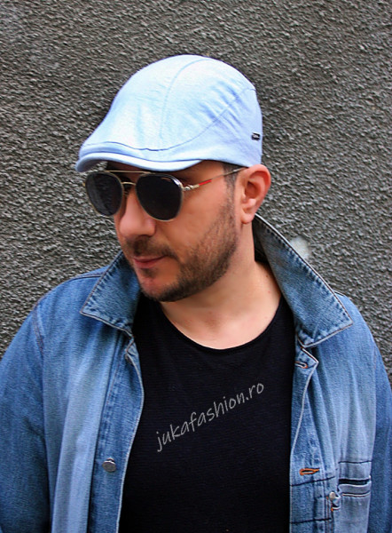 *Basca din Bumbac de Vara "Polo" Bleu
