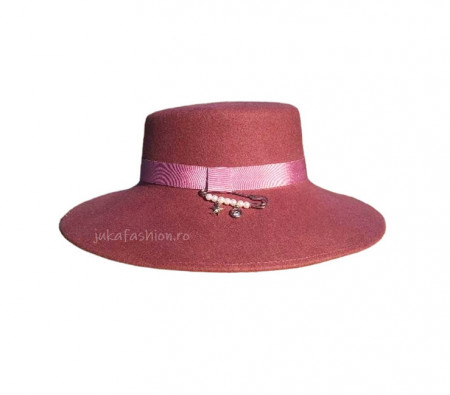 *Palarie Dama "Anastasia" Roz by JukaFashion.ro
