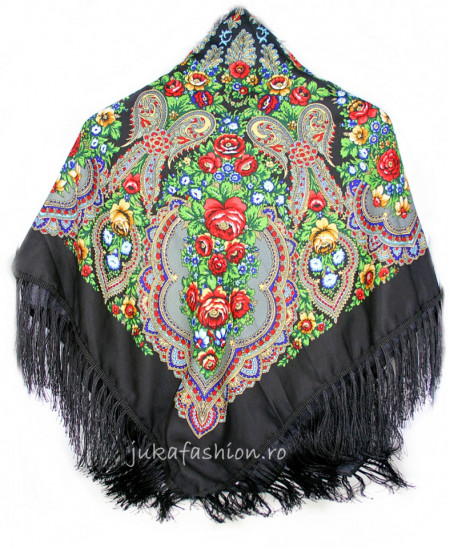 Sal Traditional "Belova" Negru by jukafashion.ro