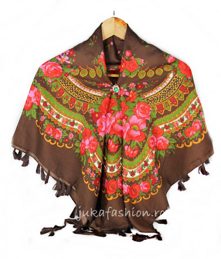 Sal Traditional "Katya" Maron by jukafashion.ro