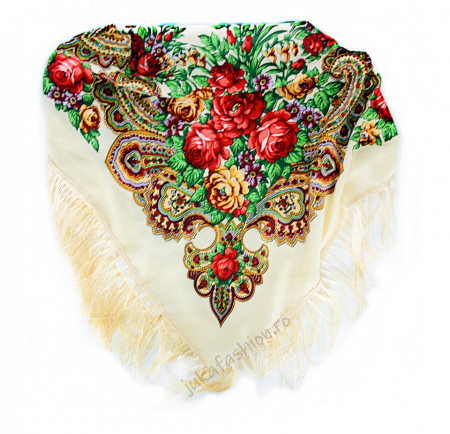 Sal Traditional "Matrioska" Crem by jukafashion.ro