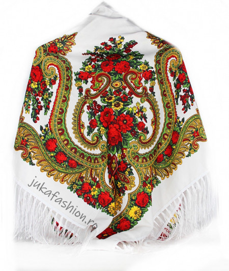 Sal Traditional "Oksana" Alb by jukafashion.ro