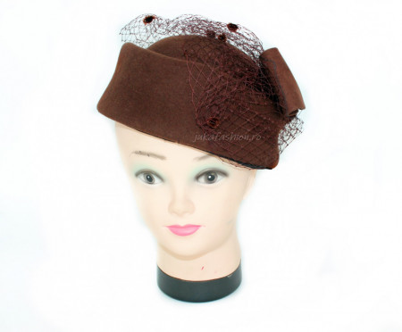Toca Dama "Daiana" Maron by JukaFashion.ro