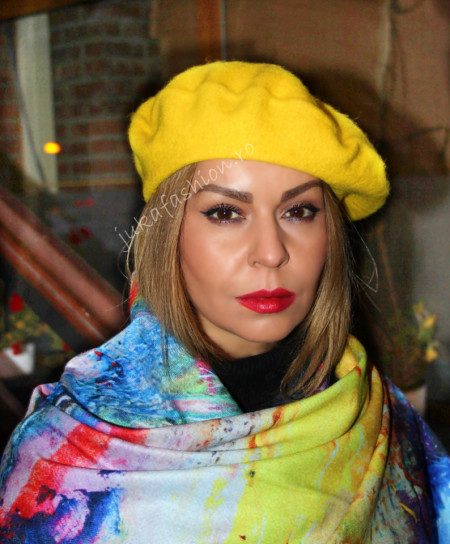 *Basca Dama "Picasso" Yellow by JukaFashion.ro