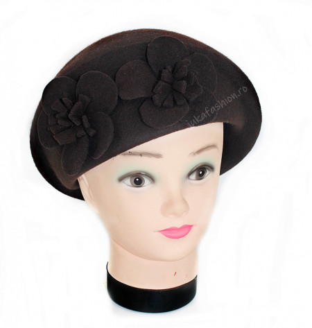 *Basca tip Toca "Brigitte" Maron by JukaFashion.ro