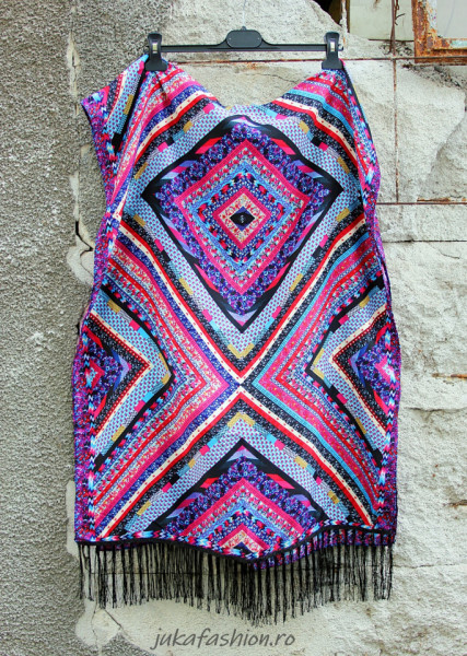 Sal Traditional "Geometrique" Negru by jukafashion.ro