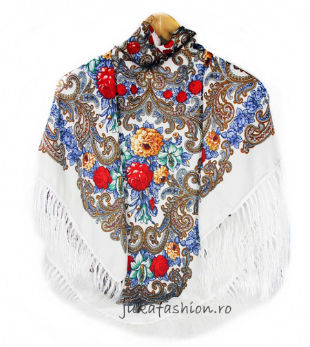 Sal Traditional "Karenina" Alb 2 by jukafashion.ro
