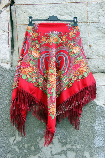 Sal Traditional "Maramu" Burgundy by jukafashion.ro