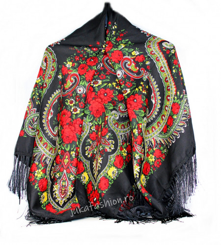 Sal Traditional "Oksana" Negru by jukafashion.ro