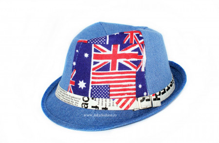*Palarie Copii Vara "London" Blue by jukafashion.ro