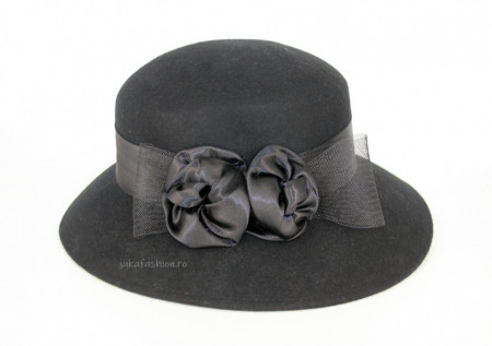 *Palarie Eleganta Dama "Missie" Neagra by JukaFashion.ro