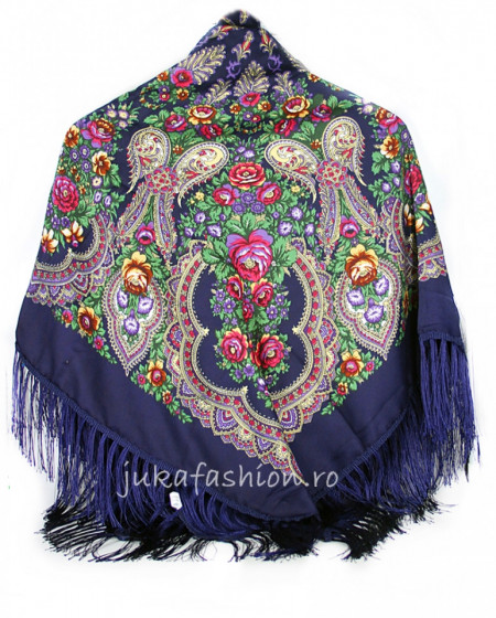 Sal Traditional "Belova" Bleumarine by jukafashion.ro
