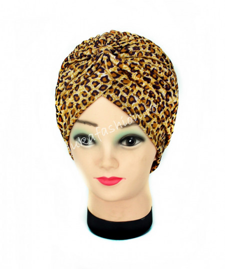 Turban Femei "Animal" Yellow by JukaFashion.ro (2018)
