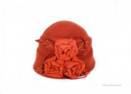 Palarie Eleganta Dama "Monroe" Orange by JukaFashion.ro [2018]